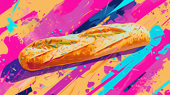 Colorful Baguette Bread, food, bread, baguette, colorful, Abstract HD wallpaper