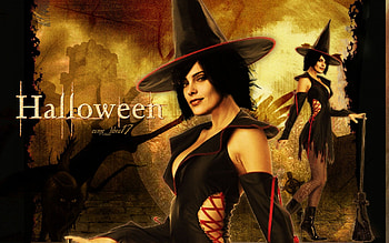 Happy Halloween, halloween, abstract, fantasy, alice cullen, ashley greene HD wallpaper