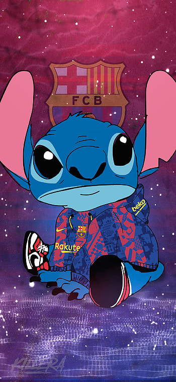 Stitch Barcelona, Camisa de time, art, Soccer, stich, Espanha, Nike, red, Futebol, equipo, time, Neymar, Barca, la liga HD phone wallpaper