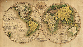 Vintage, Global Map HD wallpaper