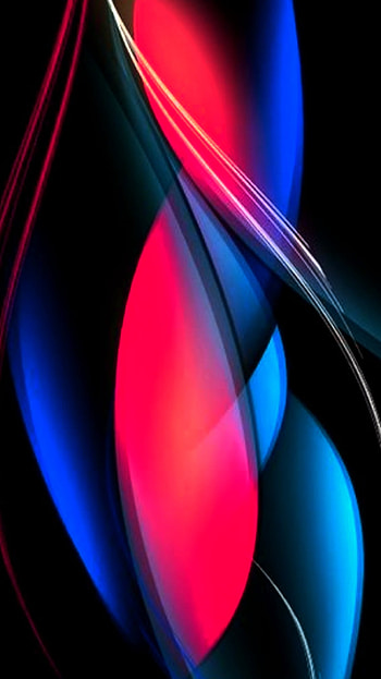 colorful abstract neon, waves, amoled, curves, pink, colorfulness, blue, liquid, black, fluid, flow HD phone wallpaper