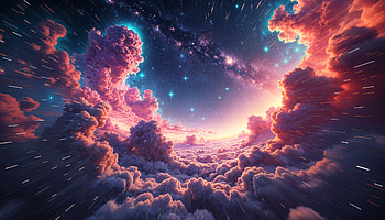Stellar Dreams: Cosmic, starry sky, cloud, Stars, galaxy HD wallpaper