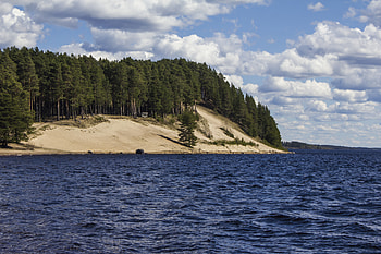 Nature, Trees, Sky, Lake, Shore, Bank HD wallpaper