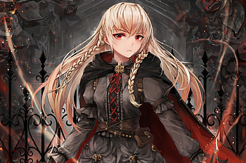 Blonde, warrior, anime girl HD wallpaper