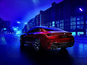 Stunning car, BMW Concept 4, rear-view HD wallpaper
