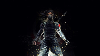 Winter soldier, Bucky Barnes, artwork HD wallpaper