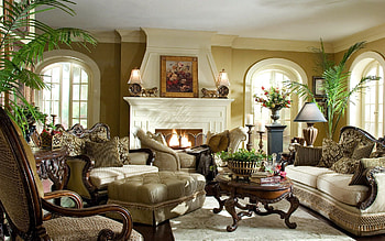 Interior, Miscellanea, Miscellaneous, Old, Furniture, Living Room, Handsomely, It's Beautiful, Ancient HD wallpaper