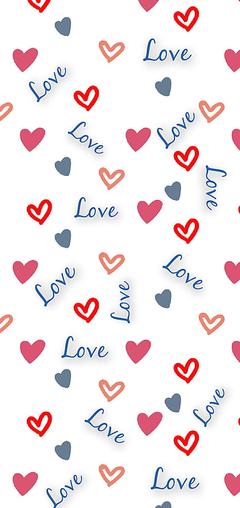 Love always, red, blue, hearts HD phone wallpaper