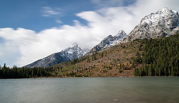 Landscape, Nature, Mountains, Lake, Shore, Bank HD wallpaper