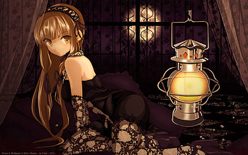 Aka Ringo, anime, light, girl, dress HD wallpaper