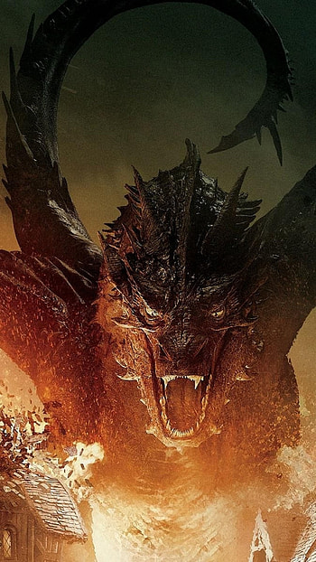 Smaug, The Hobbit, Dragon fire HD phone wallpaper