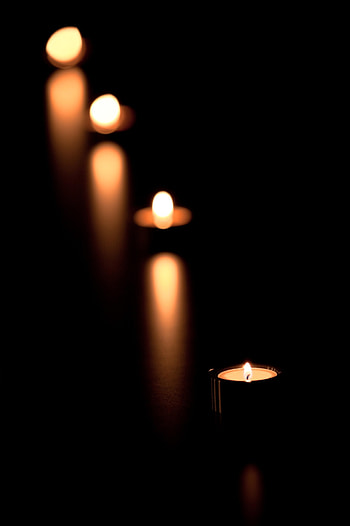 Fire, Candles, Dark, Flame, Blur, Smooth HD phone wallpaper