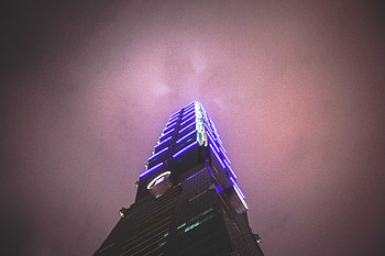 Architecture, Building, Miscellanea, Miscellaneous, Fog, Illumination, Backlight, Tower HD wallpaper