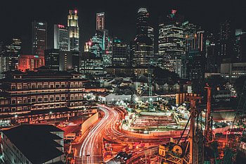 Cities, Night, Skyscrapers, Singapore HD wallpaper