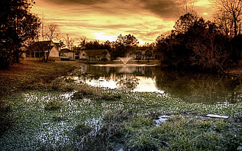 Landscape, Houses, Rivers HD wallpaper
