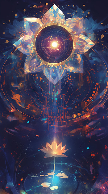 Cosmic Lotus: A Black Hole , lotus, black hole, cosmic HD phone wallpaper
