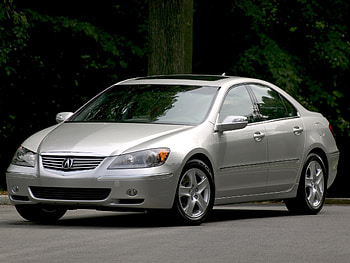 Trees, Acura, Cars, Asphalt, Front View, Style, Akura, Silver Metallic, Sedan, Rl HD wallpaper