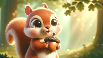 A Cute Squirrel With An Acorn, squirrel, acorn, cute, wood, nature HD wallpaper
