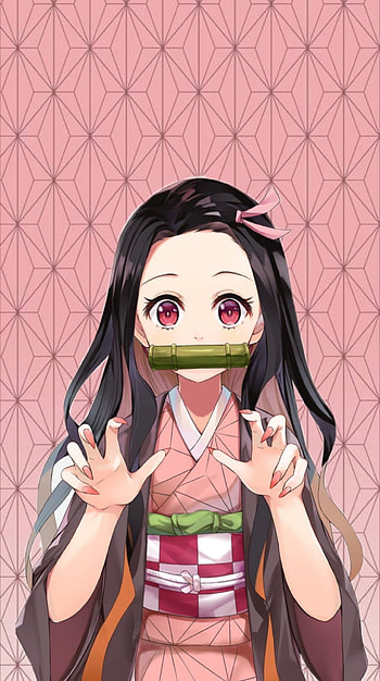 Nezuko, art, anime HD phone wallpaper