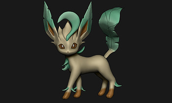 Obj file, Pokemon Leafeon, 3D printer HD wallpaper
