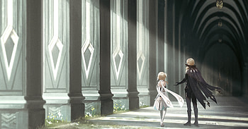 Genshin Impact : Dainsleif & Lumine Journey Together, Dainsleif (Genshin Impact), Lumine (Genshin Impact), video game, Genshin Impact HD wallpaper