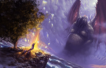 mythical creature, creature, cg, abstract, 3d HD wallpaper