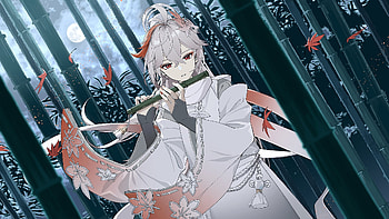 Kaedehara Kazuha — Moonlit Bamboo (Genshin Impact ), Genshin Impact, video game, boy, Kaedehara Kazuha (Genshin Impact) HD wallpaper