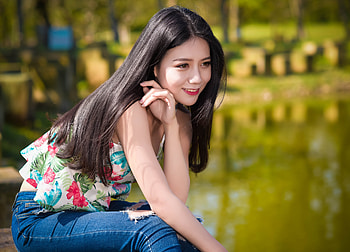 Smile, Asian, pretty woman, beautiful HD wallpaper
