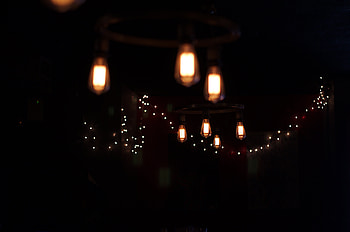 Dark, Illumination, Darkness, Garland, Lighting, Light Bulbs HD wallpaper
