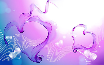 Abstract, heart, purple, blue, valentine, pink, card HD wallpaper
