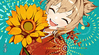 Yoimiya — Sunflower Spark (Genshin Impact ), Genshin Impact, video game, girl, Yoimiya (Genshin Impact) HD wallpaper