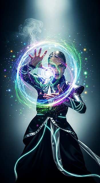 Mystic Aura: Enchanted Spellcaster , magic, glow HD phone wallpaper