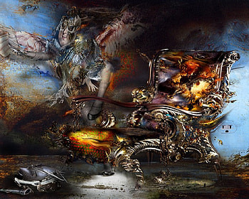 THE ELECTRIC CHAIR, chair, electric, digital, painting, cg, multicolor HD wallpaper