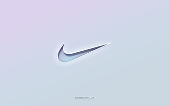 Nike logo, cut out 3d text, white background, Nike 3d logo, Nike emblem, Nike, embossed logo, Nike 3d emblem HD wallpaper