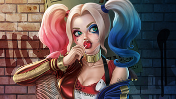 Cute Harley Quinn, harley-quinn, artwork, superheroes, behance HD wallpaper