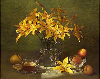 Anyone for Tea, flowers, tea, arrangement, lillies HD wallpaper