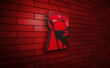 Kingston 3D logo, , red brickwall, creative, brands, Kingston logo, 3D art, Kingston HD wallpaper