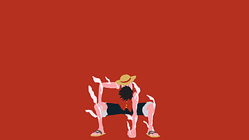 Monkey D. Luffy, One Piece, anime, minimal, anime boy HD wallpaper