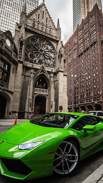 Cool Car, Green Sports Car HD phone wallpaper