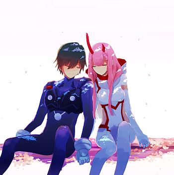 Hiro and zero two, couple, anime HD phone wallpaper
