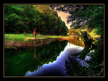 like a painting, painting, green HD wallpaper