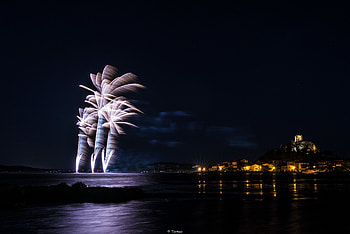 Night, City, Dark, Coast HD wallpaper