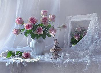 still life, abstract, graphy, vase, flowers HD wallpaper