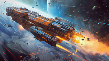 Cosmic Voyage, Sci Fi, spaceship, space, digital illustration HD wallpaper