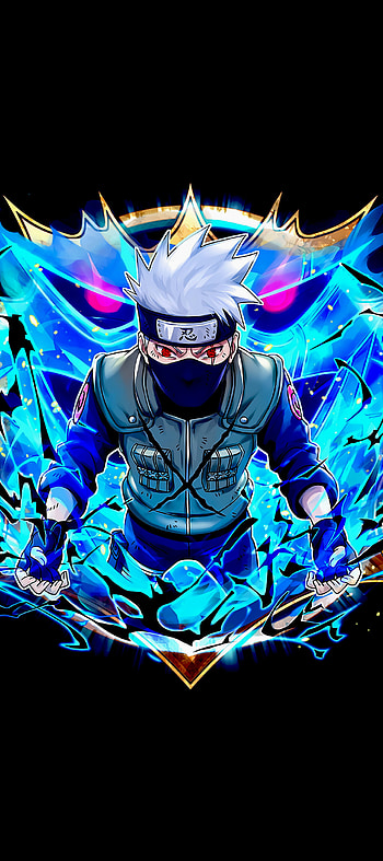 Anime, electric blue, art HD phone wallpaper