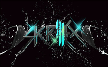 Skrillex, blue, black, grey HD wallpaper