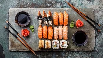 Sushi , Artistic creation, Stunning ry, Visual delight HD wallpaper