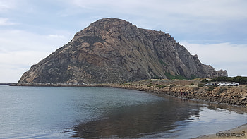 Morro Bay, California, Rock, Water, Bay, Morro, Hill, Reflection, Mountain, Sky, California HD wallpaper