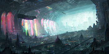 City Fiction, fantasy, city, artist, digital-art, deviantart HD wallpaper