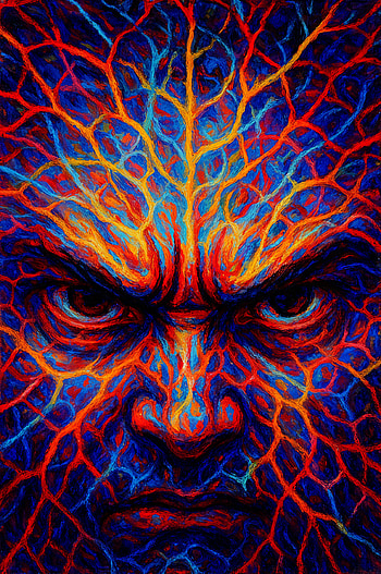 Fiery Angry Eyes , Abstract, face, colorful HD phone wallpaper